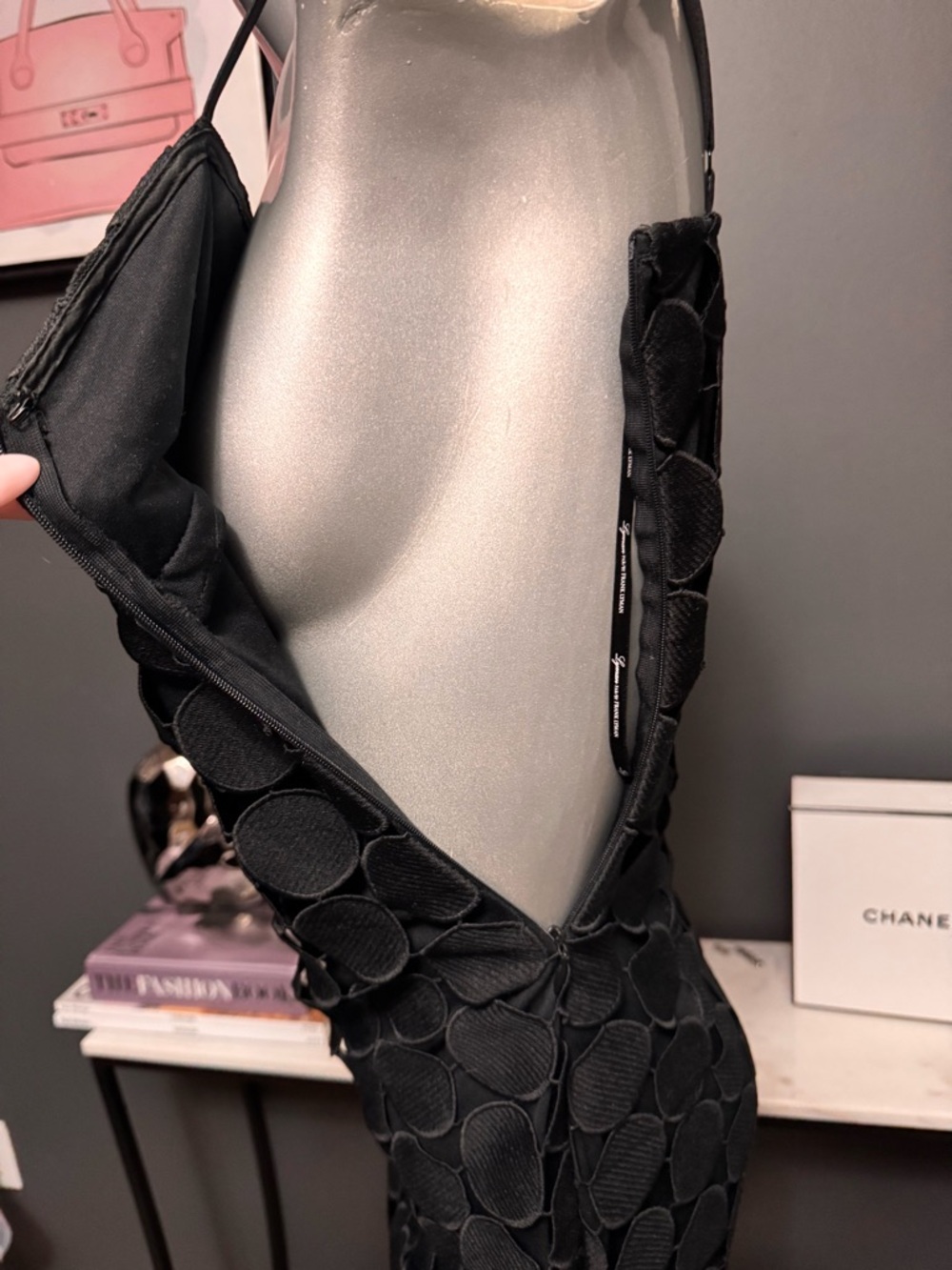 FRANK LYMAN Black Circle Design Black Dress - Picture 7 of 10